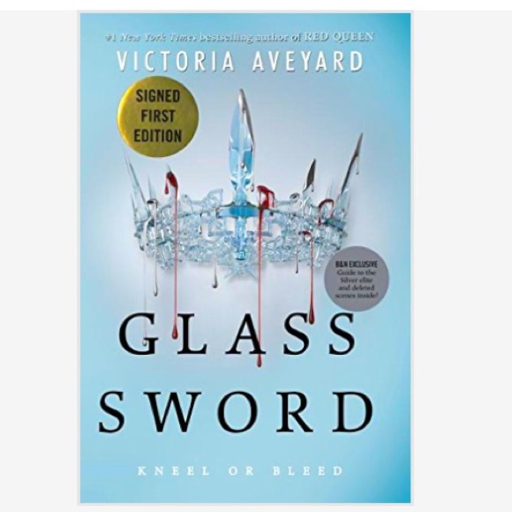 Glass sword book Victoria Aveyard signed first edition hardback book red queen